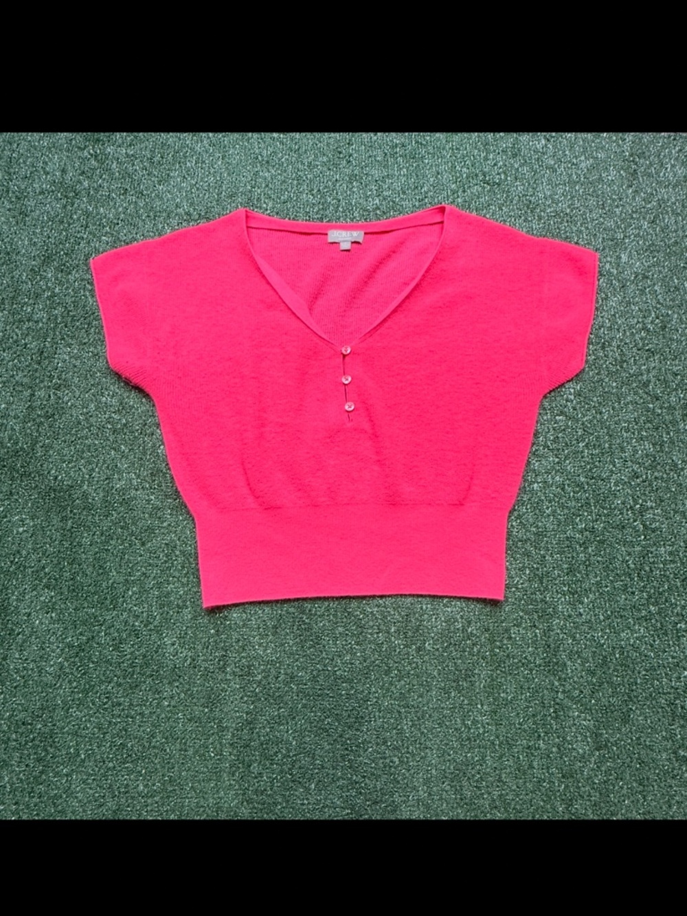 J.Crew Cashmere Blouse Womens Size M Pink Casual Crop